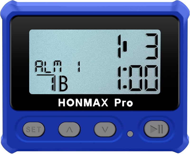 Honmax 8100 Professional Interval Timer and Stopwatch, Backlight, USB-C Charged, Clock (Blue) - Image 3